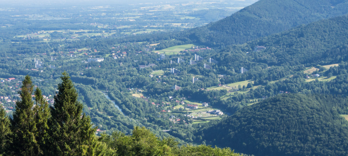 Beskid Śląski z lotu ptaka